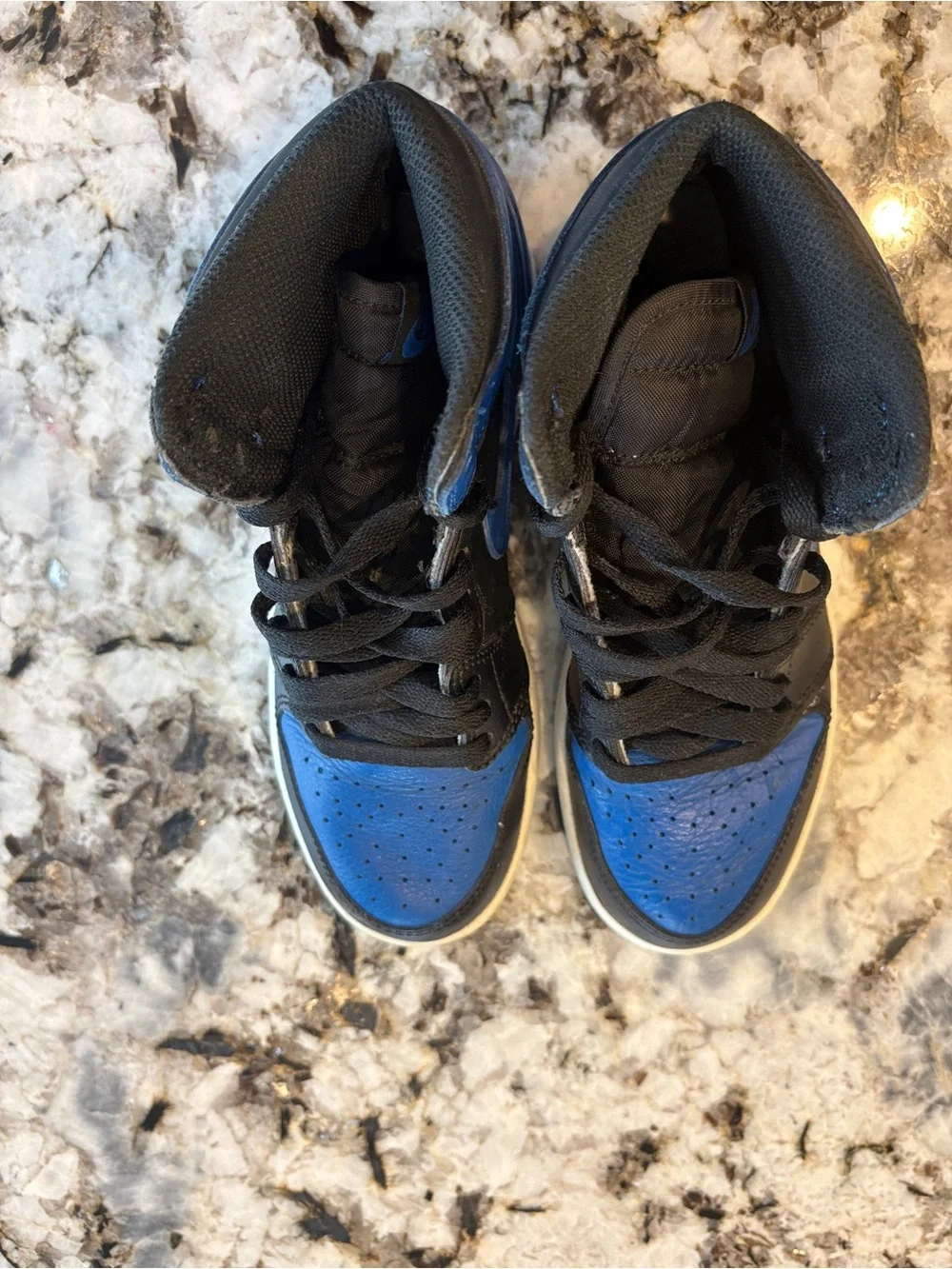 Jordan 1 Retro High OG ‘Royal’ Kids High-Top Sneakers in Black and Blue